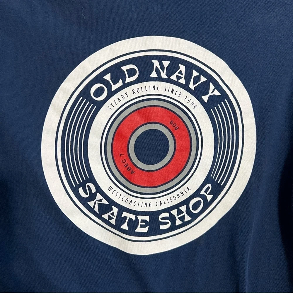 Old Navy Boys Navy Blue Skate Shop '94 Logo T-Shirt size medium